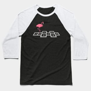 Hopping Flamingo! Life Pun Baseball T-Shirt